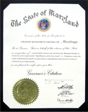Governor's Citation